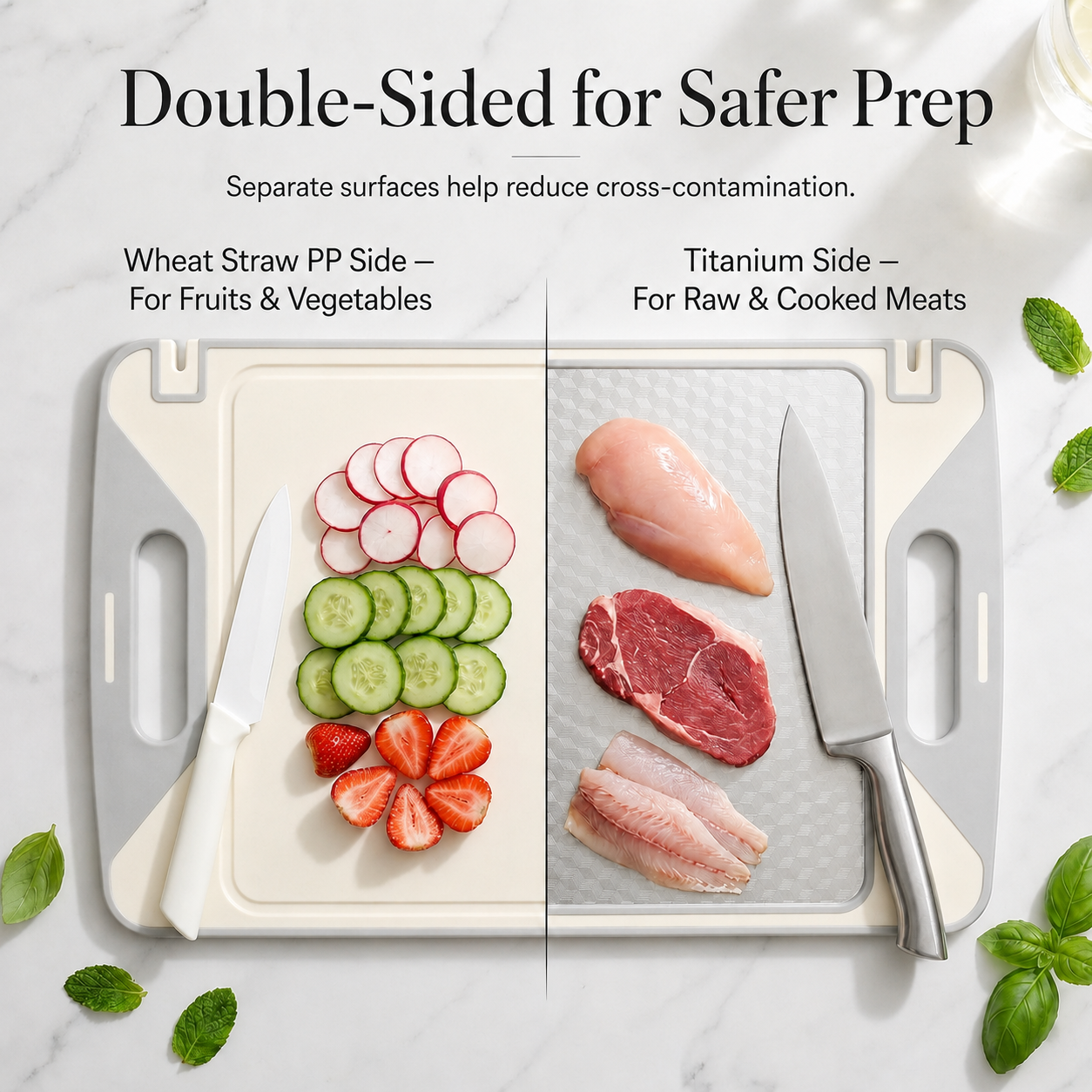 Perpura™ Dual-Sided Cutting Board
